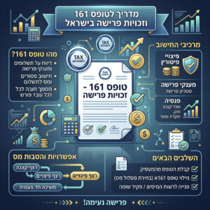 אינפוגרפיקה מקיפה על טופס 161 החדש, זכויות פרישה וחישוב פיצויי פיטורים מול רשות המסים