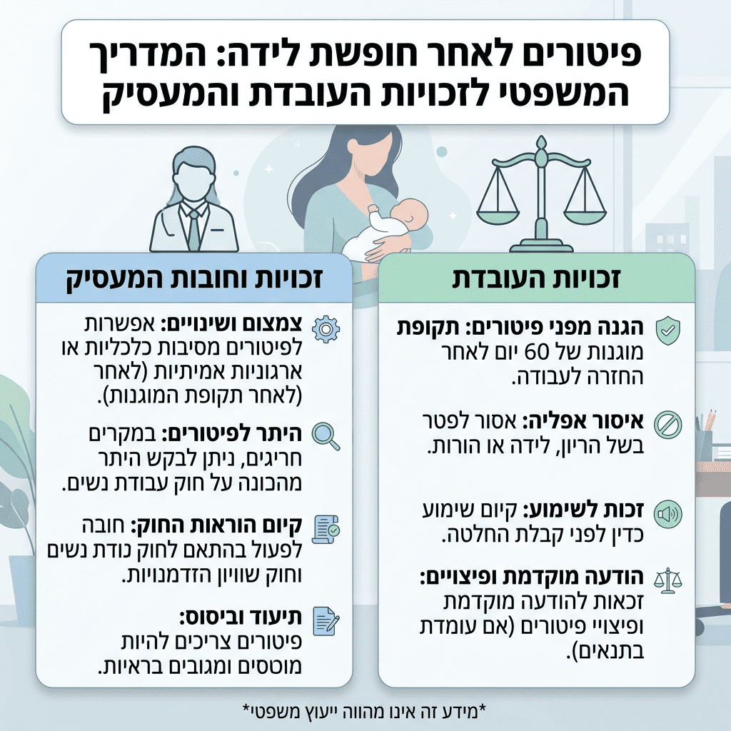 פיטורים לאחר חופשת לידה
